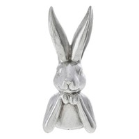 Dekofigur BüSte Hase Mit Armen, Silber H: 15 Cm - HasenbüSte, FrüHlingsdeko