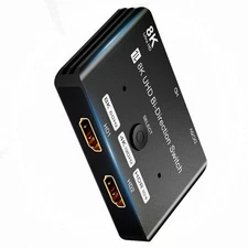 8K 2 In 1 Out/1 In 2 Out UHD HDMI Switch Bi-Directional 48Gbps 2-way Switcher C