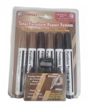 YONGLI Wood Furniture Repair System 13Pc Set Touch Up Markers Wax Sticks New