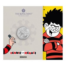 2026 75 Years of Dennis the Menace - Beano 50p BU Coin in Royal Mint Sealed Pack
