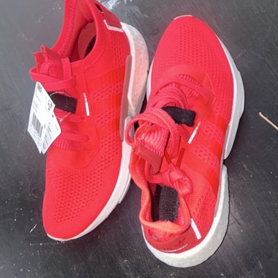 adidas P.O.D.-S3.1 Shock Red White Low Top Men's Athletic Sneakers Lace Up