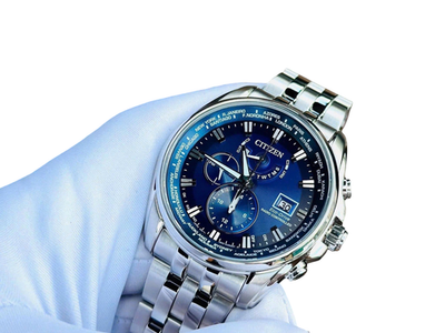 ストーン Citizen Blue Dial Sapphire Crystal Radio Controlled Men's Watch