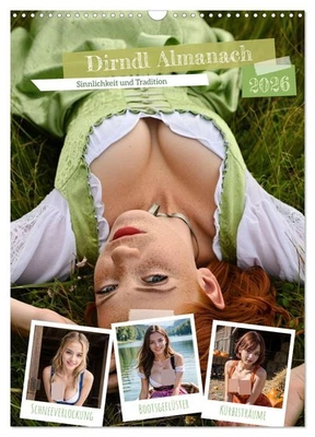Dirndl Almanach (Wandkalender 2026 DIN A3 hoch), CALVENDO Monatskalender