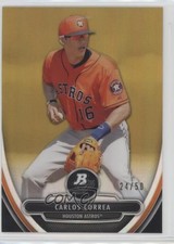2013 Bowman Platinum Prospects Chrome Gold Refractor 24/50 Carlos Correa y6z