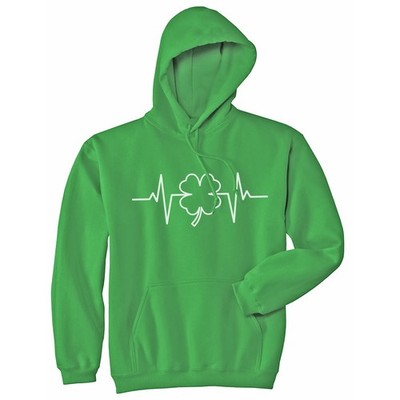 Saint Patricks Heart Beat Hoodie Funny St Paddys Day Parade Green Shenanigans