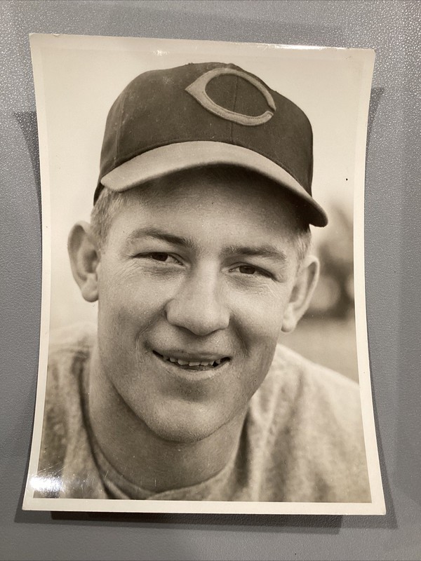 Gene Thompson Cincinnati Reds Baseball Club Co Stamp Vintage Photo