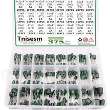 375 Pcs 24 Value Metalized Mylar Polyester Film Capacitors Assortment K