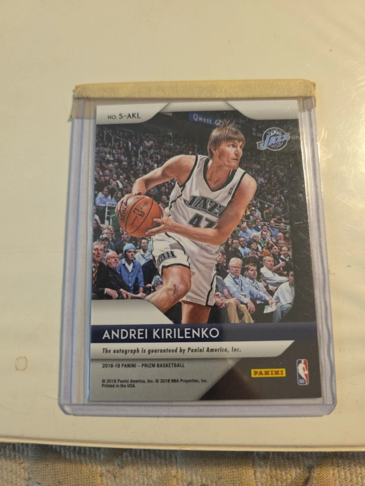2018-19 Panini Prizm Basketball Andrei Kirilenko Autograph Utan Jazz S-AKL - Image 4 of 4
