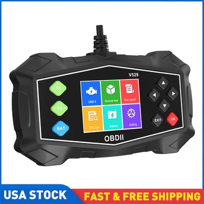 Check Engine Light OBD2 Scanner Tool Live Data Stream V529 Battery Test Car Scan