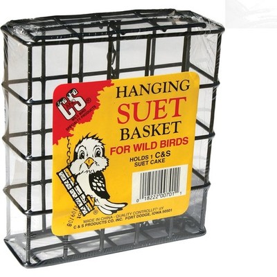Wild Bird Suet Basket 1.5'' D x 4.5'' W x 5'' H - Durable Outdoor Feeder
