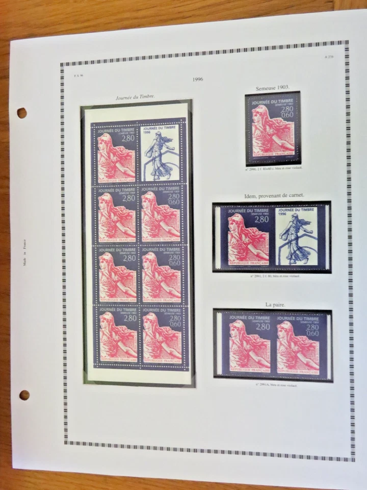 Carnet journée du timbre de 1996 + Timbres - NEUFS - Photo 1/1
