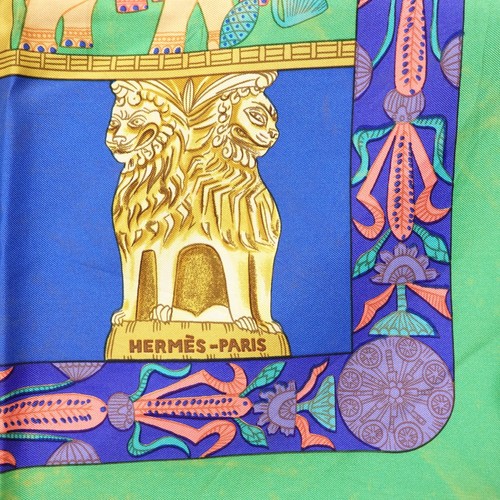 Hermes Carre TORANA Scarf Multicolor Silk J-2781 - Foto 6 di 24