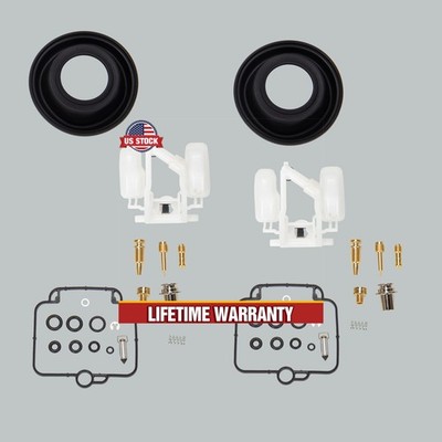 2X Carburetor Repair Rebuild Kit FOR Suzuki GS500E 1990-2000 Diaphragm Float