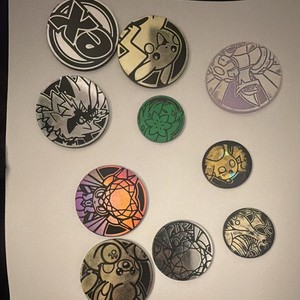 Pokémon TCG Pikachu Flip Coin Lot (10) 2in Metal Holofoil Multicolor 2020