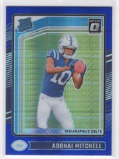 #203 2024 Donruss Optic BLUE HYPER Adonai Mitchell RC Indianapolis Colts