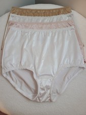 VTG Vanity Fair 4pk Silky Satin Nylon Classic Full Cut Granny Brief Panties 2X