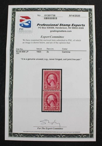 CKStamps: US Stamps Collection Scott#606 Mint NH OG PSE Cert