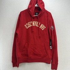 San Francisco 49ers Hoodie Sweatshirt Mens Medium NFL UpsideDown Logo '47 NWT