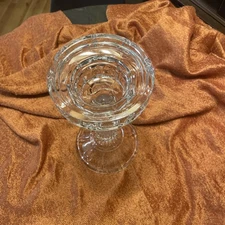 Vintage Godinger Shannon Crystal Ireland Fluted Pillar Taper Candle Holder 10 T