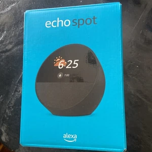 Amazon Echo Spot Smart Haut-parleur Réveil Son vibrant, affichage & Alexa Noir