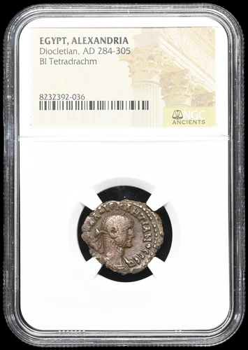 EGYPT, Alexandria. Diocletian. AD 284-305. Potin Tetradrachm, NGC Certified