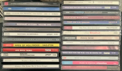 LOT OF 26 CD'S-ROMANTIC LOVE MUSIC-DIFFERENT STYLES & GENRES-PRE OWNED