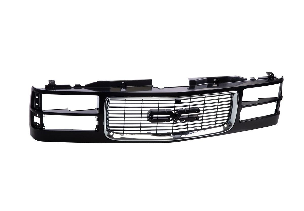 Chrome Surround Black Grille Fits Composite 1994-2002 GMC C/K 2500 