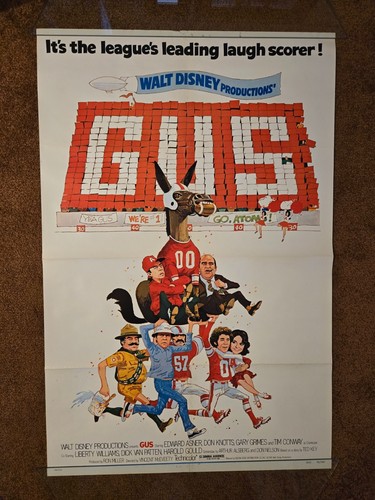 WALT DISNEY'S "GUS" 1976 Original 27x41 Movie Poster, Don Knotts, Tim Conway