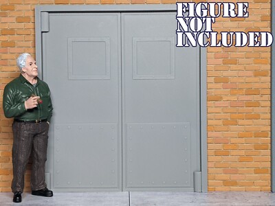 1/18 Scale Double Swinging Doors- For car garage/repair shop/warehouse diorama
