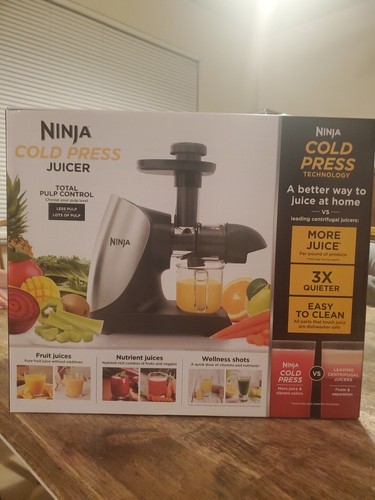 Ninja Cold Press Juicer Pro 150W Slow Juicer - Gray~New IN Box - Picture 3 of 8