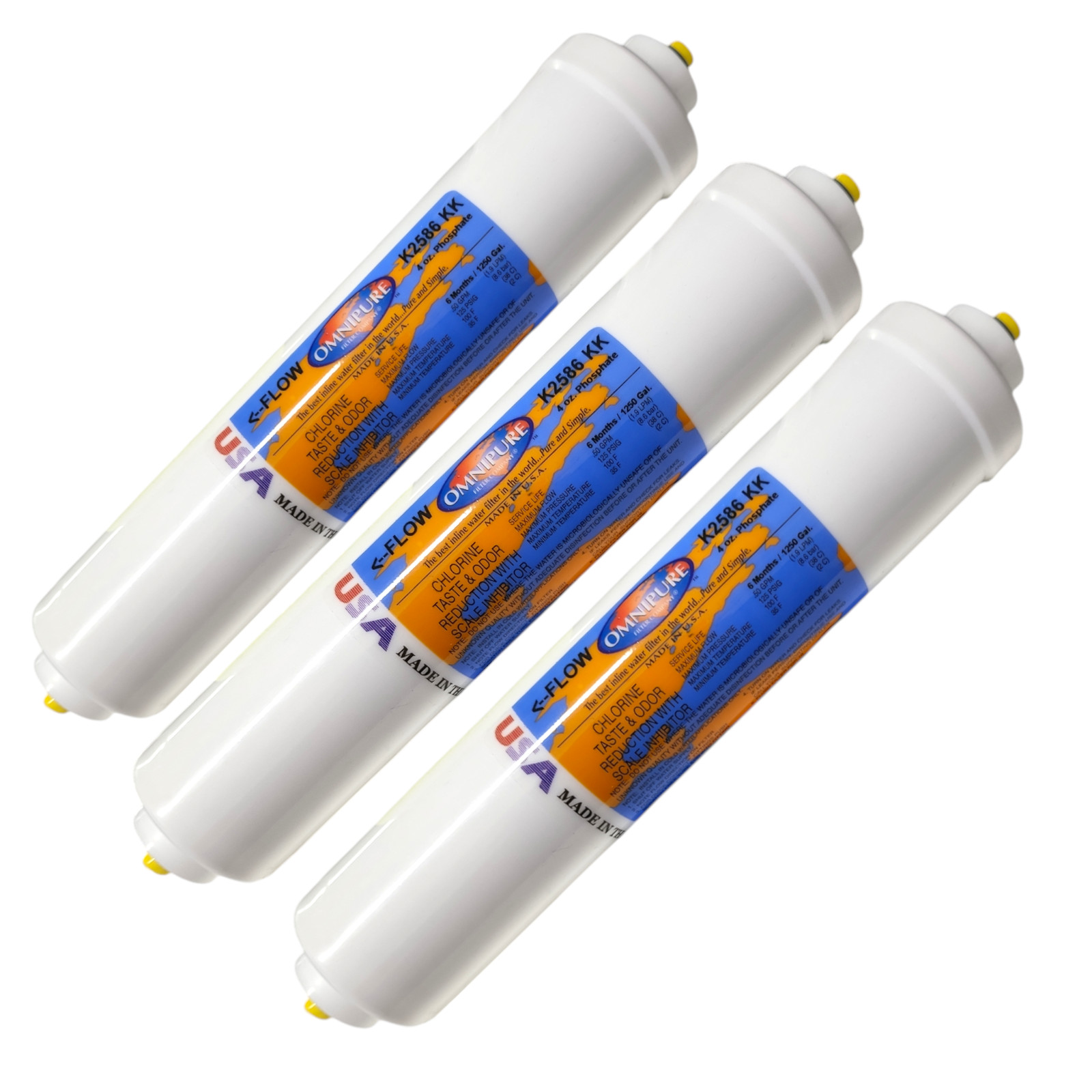 Omnipure K2586-KK Phosphate Inline Carbon Water Filter 3/8 Q