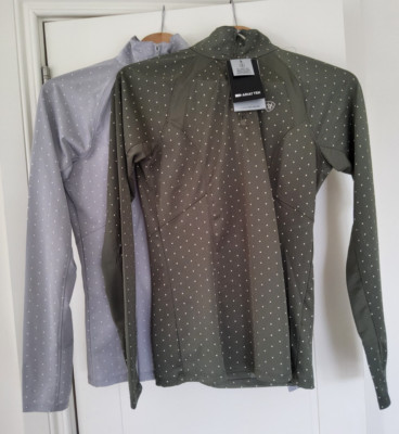 Zwei Ariat Tek Sunstopper 1/4 Zip Langarmshirts Damen xs