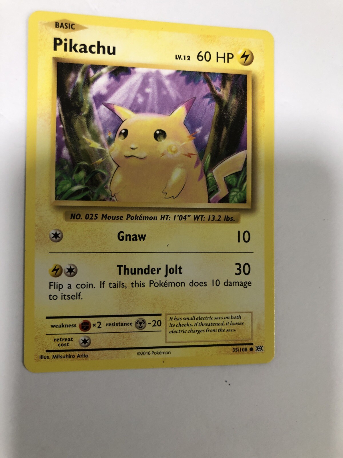 PIKACHU - 35/108 - 2016 XY Evolutions - Pokemon Card - 2016 Rare | eBay