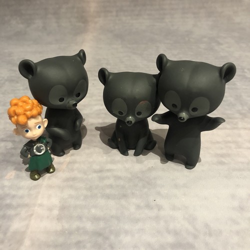 Mattel BRAVE Transforming Triplets Brothers Bear Dolls Set Rare - Picture 6 of 6