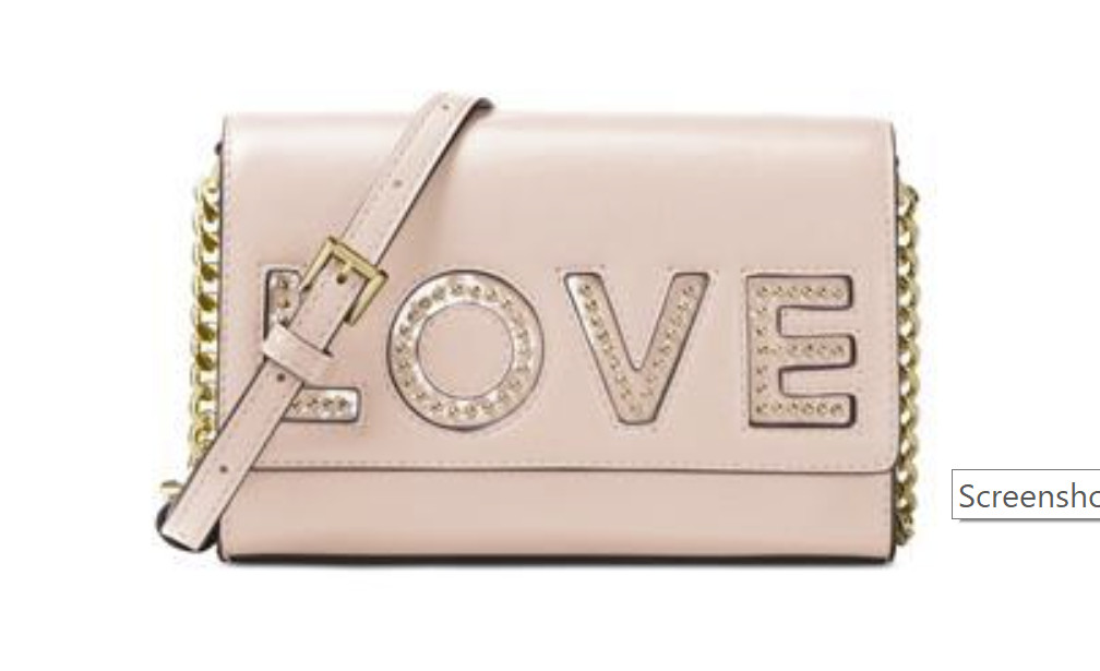 Mother day Michael Kors LOVE  CLUTCH Crossbody Bag Purse Handbag  BRAND NEW