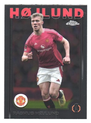 SALE 2024-25 Topps UCC Chrome Manchester United Rasmus Hojlund