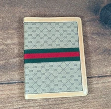 Gucci Vintage Address Book Planner Organizer Agenda Green Leather Horsebit