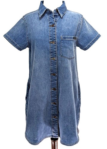 calvin klein solid cap sleeve fit & flare dress Calvin Klein Solid Cap Sleeve Fit & Flare Dress in Blue