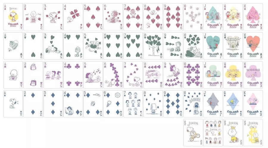 Bicycle Colors of Peanuts Snoopy Playing Cards / Trump / Rare for