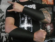 LEATHER BLACK PLAIN MEDIUM BRACER...BLACK METAL..(MDLG0017)..... ULVER 