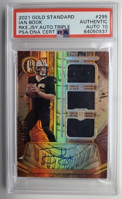 2021 Panini Gold Standard Ian Book Autograph/JSY RC PSA 10 Auto