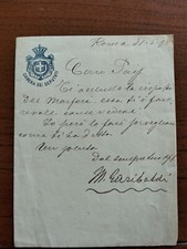 1898 ROMA LETTERA MENOTTI GARIBALDI INVIATA A FRANCESO PAIS SERRA