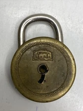 Vintage Antique Rare ENGLAND DOUBLE ANCHOR  PADLOCK No Key