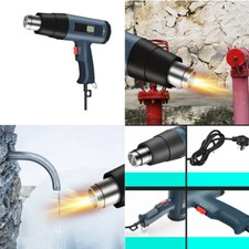 US 2500W Heat Gun Electric Hot Air Gun Dual Temperature LCD Display 4 Nozzles