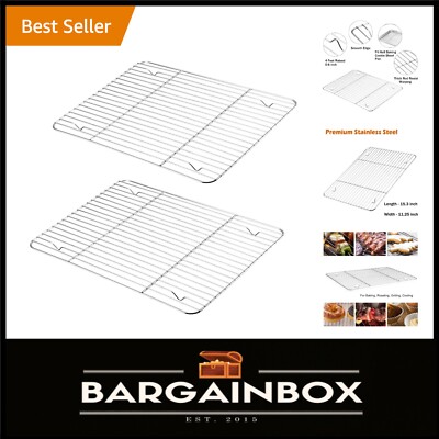 Healthy Choice Cooling Rack Set - 2 Stainless Steel Racks for Baking & Grilling