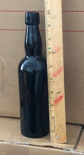Blob Flasche RX Nuttal & Co. #802 dunkelbraun Bernstein Medizin Antik Original - Bild 14 von 15