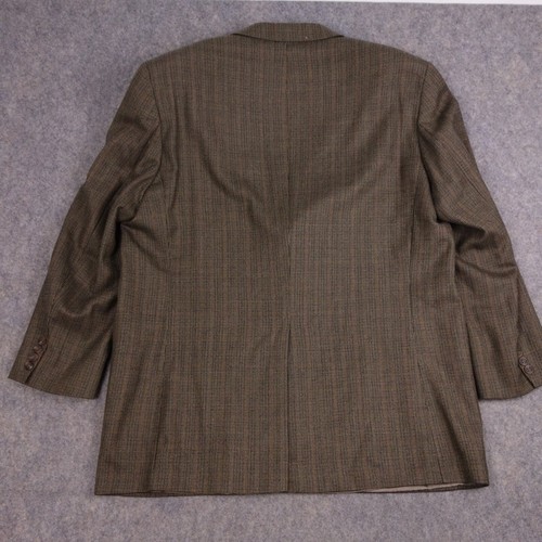 Chaps Ralph Lauren Blazer 48L Beige Plaid Wool Sport Coat Jacket CRL - Picture 9 of 14