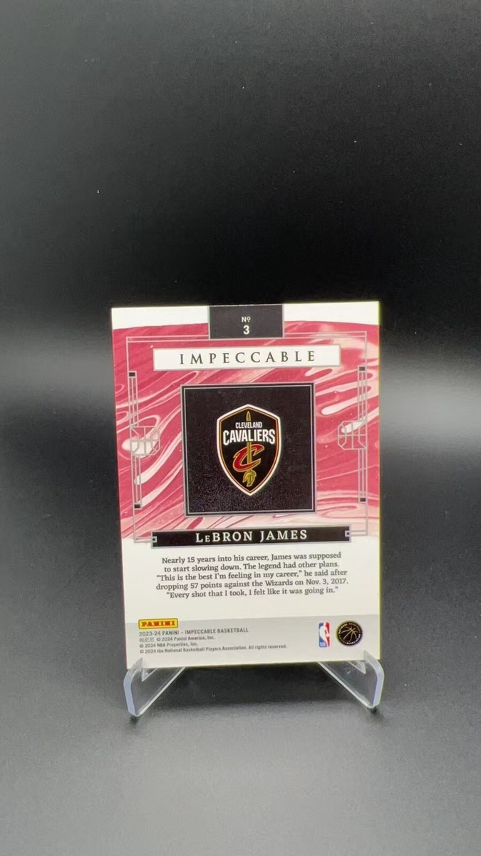 2023-24 Panini Impeccable Lebron James Stats 57 Points /57 #264 | eBay