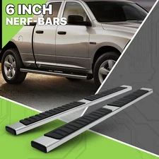 Chrome 6" Side Step Running Board Nerf Bar fit 2009-2022 RAM 1500/2500 Crew Cab
