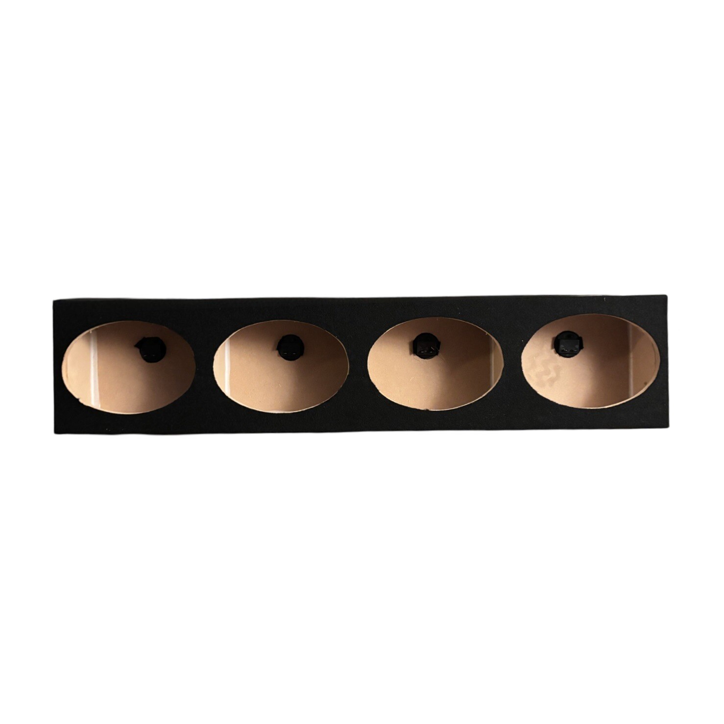 Sound Bar Quad 6X8 4-Hole Speaker Enclosure Box- Black